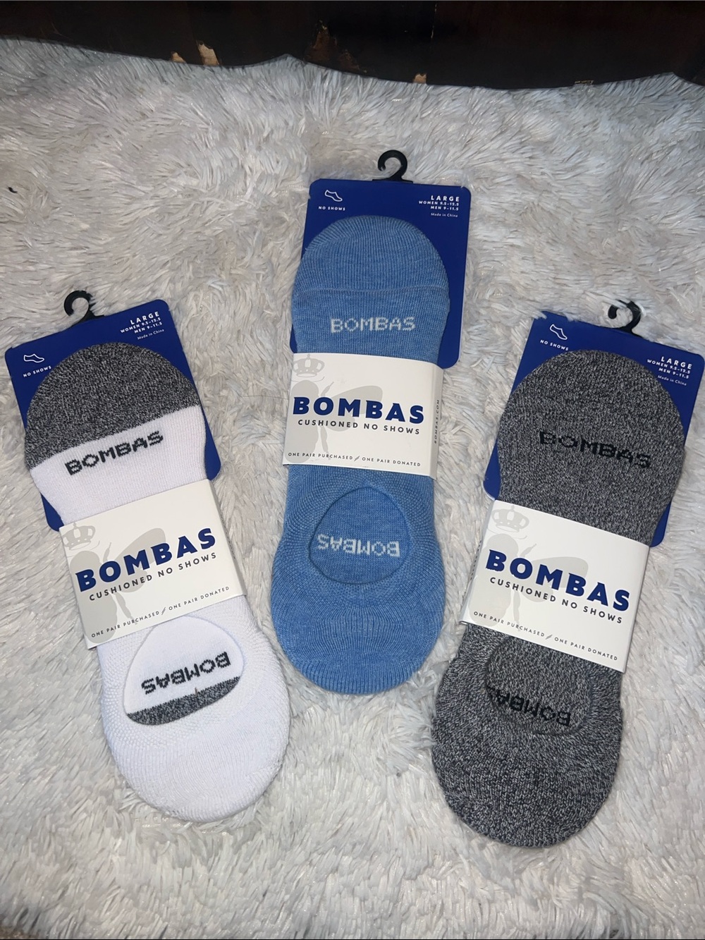 Three Pair BOMBAS CUSHIONED NO SHOWS